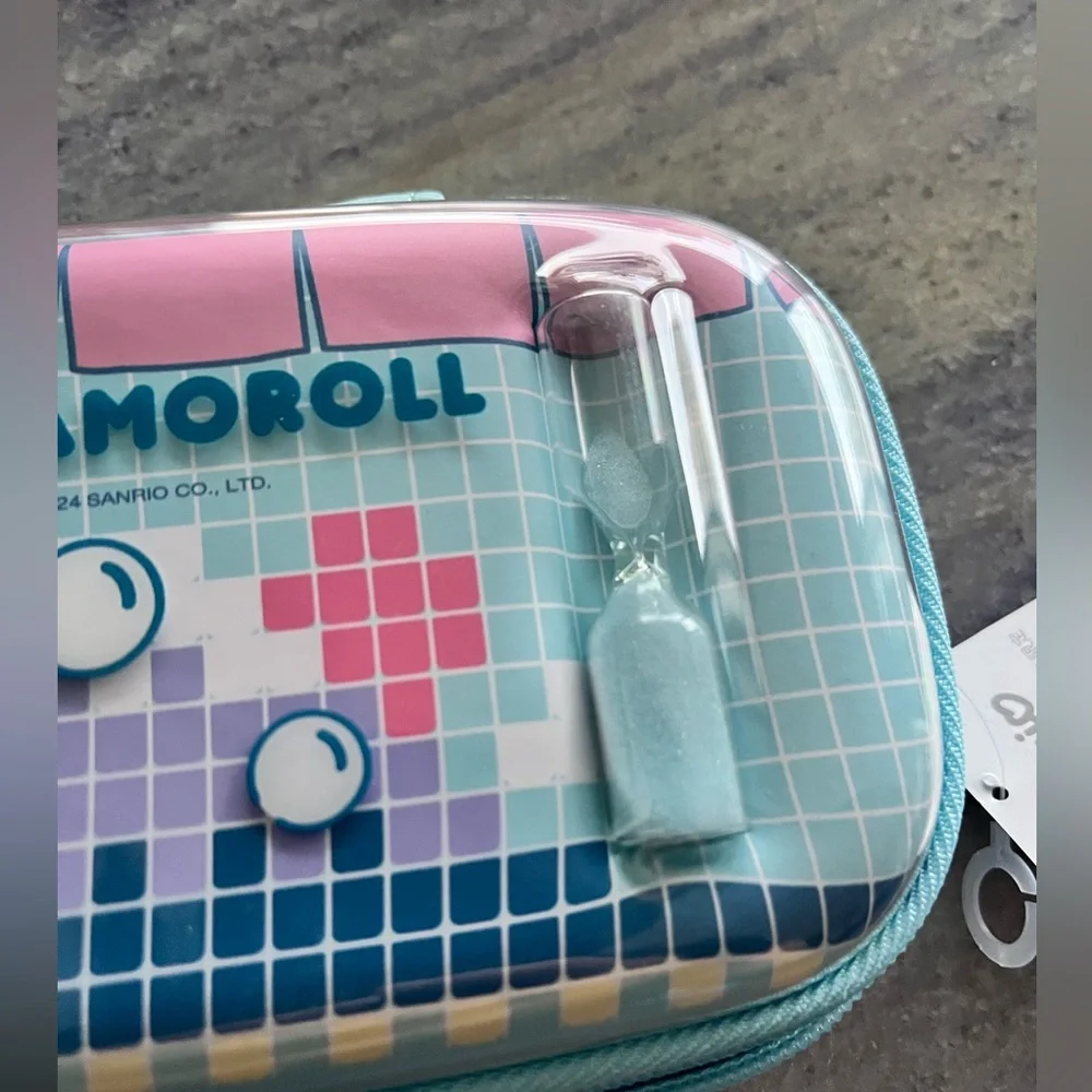 Sanrio Cinnamonroll Pencil Case Pen NWT Cute Stationery Hourglass Holder Blue